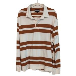 Bonobos Rugby Polo White Brown XL